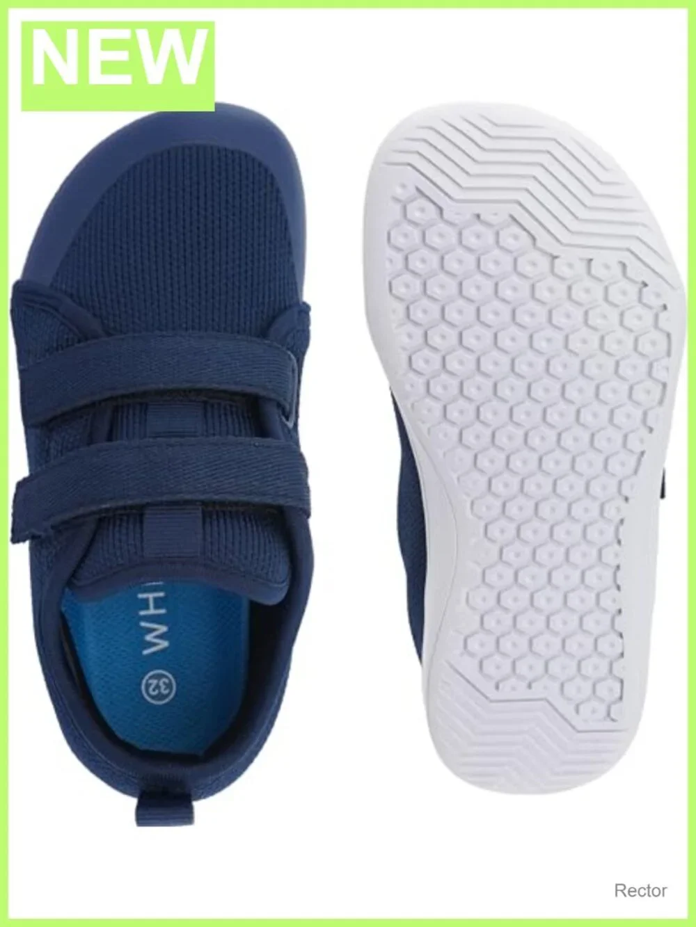 Toddler Kids Wide Barefoot Walking Shoes Hook & Loop Zero Drop